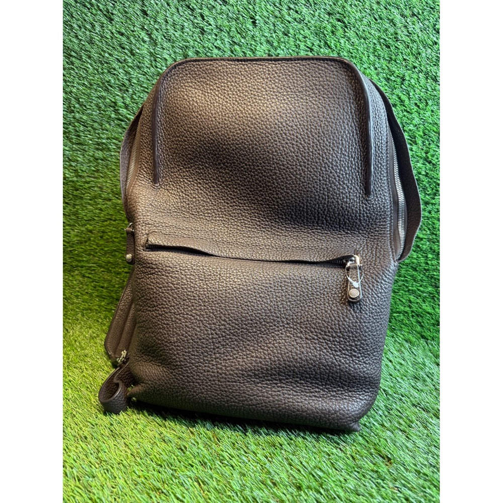 Grey New York Grey New England Espresso Brown Pebbled Leather Backpack Bag